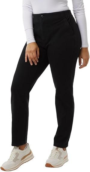 32 Degrees Womens Knit Stretch Elastic Waist Twill Pants
