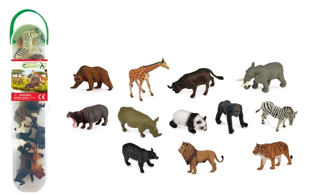 Amazon.co.jp: CollectA box of Mini Wild Animals -1 A1105 : おもちゃ