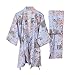Produktbild Fancy Pumpkin Frauen Kimono Robe Yukata Bademantel Pyjama Anzug [Lila Beten Kaninchen]