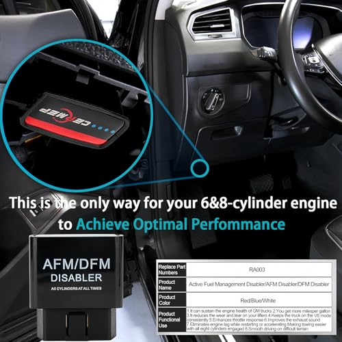 AFM Disabler, AFM DFM Disabler RA003, Active Fuel Management Disabler for GM V6/V8 4.3L 5.3L 6.0L 6.2L, Fits Chevy Silverado Tahoe Avalanche, GMC Sierra Yukon, Cadillac Escalade – Plug & Play (White) - Thumbnail 2