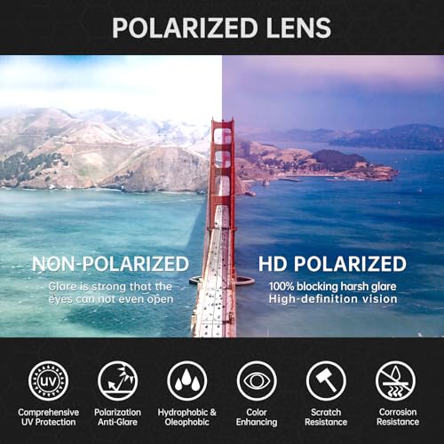 Image of STGATN Big Head Sunglasses for Men - 155MM for Large Wide Heads Men's TR90 Ultralight UV400 Protection Glasses