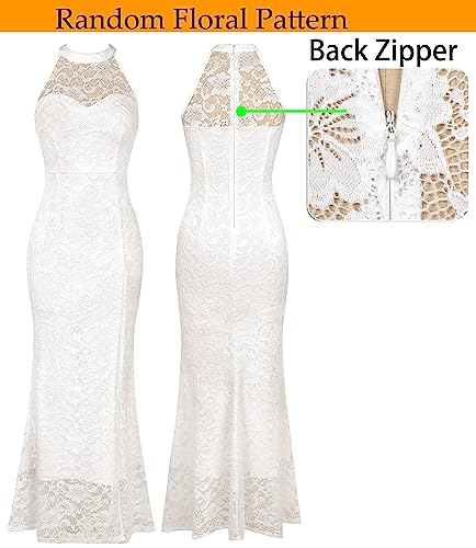 Image of VFSHOW Womens Formal Sexy Halter High Slit Prom Wedding Guest Maxi Dress 2023 Illusion Sweetheart Neckline Evening Long Gown