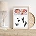 48 Pcs Inkless Baby Footprint Kit Includes 16 Pcs Colorful Ink Pad and 32 Imprint Card for Baby Hand and Footprints, Handprint Dog Paw Print Kit for Newborn Registry Gifts Family Printing Mom Girl