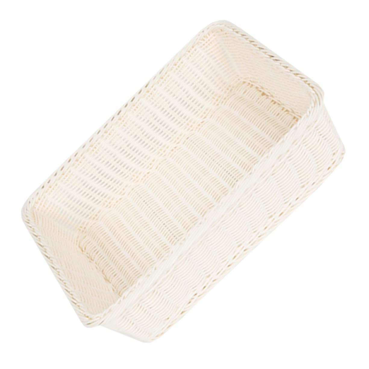 NAMOARLY 1pc Food Storage Basket Round Rattan Tray Tabletop Organizer Basket Container Fruit Tray Flat Basket Vegetable Basket Wicker Baskets Storage Baskets Fruit Basket Beige Pp re-usable