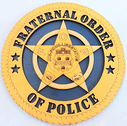 FOP Wood Desk Plaque