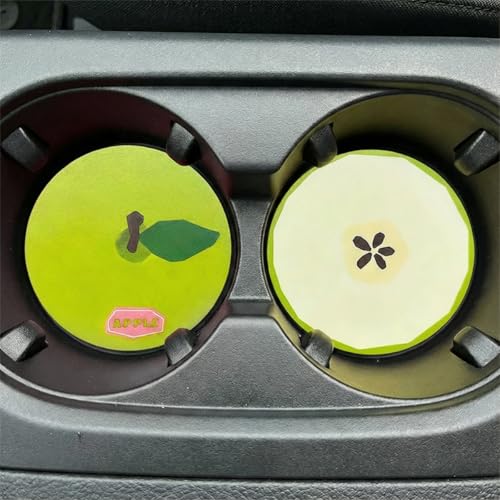 Portavasos para carro con diseño de fruta, silicona, 2 piezas miniatura 1