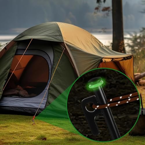 Estacas metálicas resistentes de 30 cm para suelo de camping 7