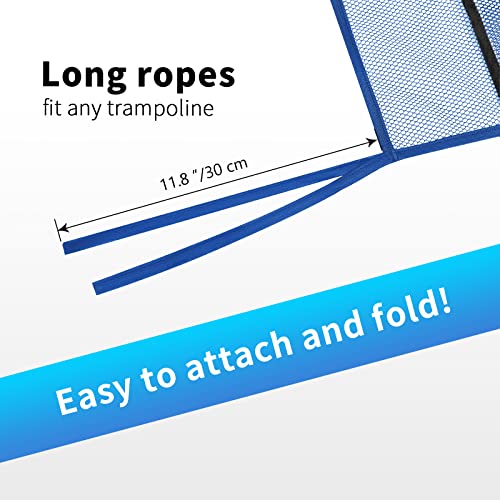 Sweetude 3 Pouch Ultimate Trampoline Shoe Storage Durable UV Resistant PE Bags for Most Trampoline, 19.7 x 13.8 Inch Each Compartment, Blue3