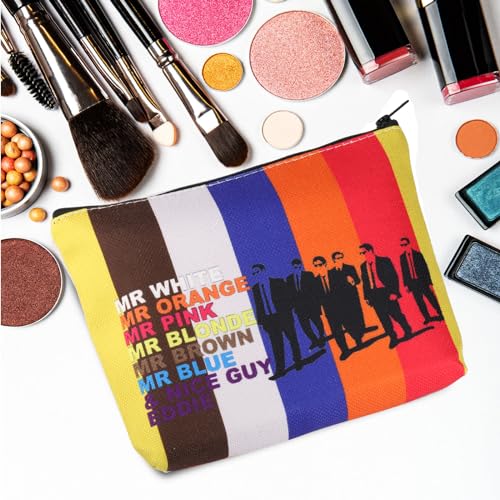 Crime Movie Makeup Bag Mr White Mr Orange Mr Pink Mr Blonde Mr Brown Mr Blue Gifts 90s Crime Film Zipper Pouch (Orange Pink UK) - Image 4