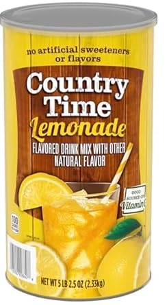 COUNTRYs Time Lemonade Drink Mix Powder, Classic Lemon Flavor