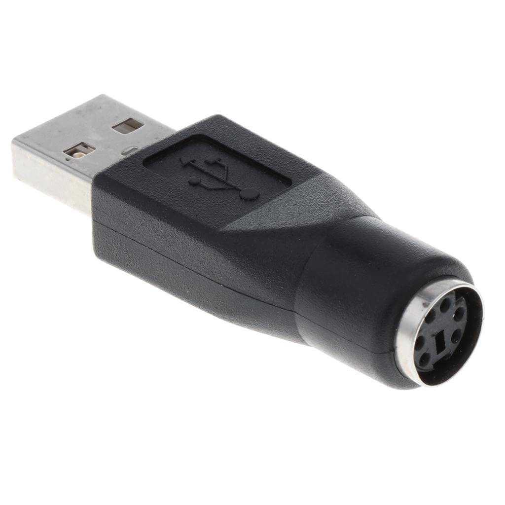Adattatore convertitore convertitore USB maschio a PS/2 femmina, nero