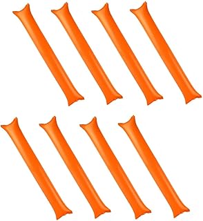 20/40/50 PCS Thicken Thunder Sticks Bam Bam Cheerleading Plastic Clap Hands Outfit Inflatable Noisemakers Cheering Sticks for Cheering Basketball Football Party Sport Team Spirit (Orange, 20 PCS)