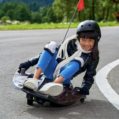 Rollplay Nighthawk Storm Electric Ride On Toy for Ages 6 & Up with 12V 7AH Rechargeable Battery, Side Handlebars for Steering, Tall Rear Flag, and Top Speed of 6.5 MPH, Black/Red