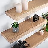 MASSIVHOLZ AUS DEUTSCHLAND: Für unser Wandregal wird nur ausgesuchte deutsche Eiche verarbeitet. Jedes Wandboard ist dadurch ein Unikat mit einzigartiger Holzmaserung. Wir verwenden nur Massivholz für unsere Regalbretter - kein Leimholz!