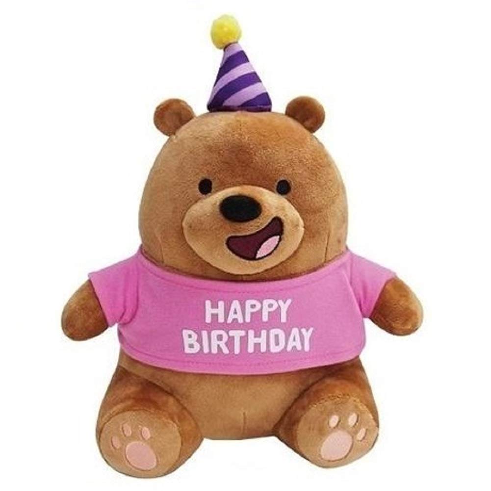 We Bare BearsWe Bear Bears Stuffed Plush Happy Birthday 25 cm (9.8 in ) (Grizzly)