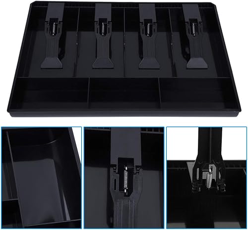 Miniatura 5 de Cajón de caja registradora, bandeja de accesorios de caja registradora de efectivo; inserto de caja registradora; (negro)