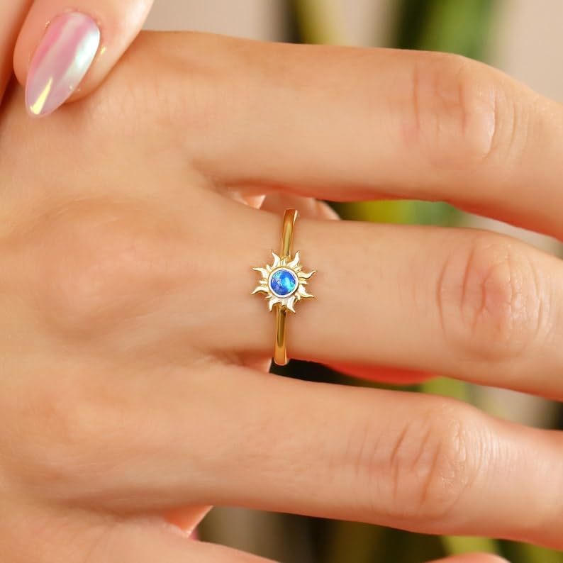 Bague turquoise naturelle argent 925 et or | Éclat luxueux