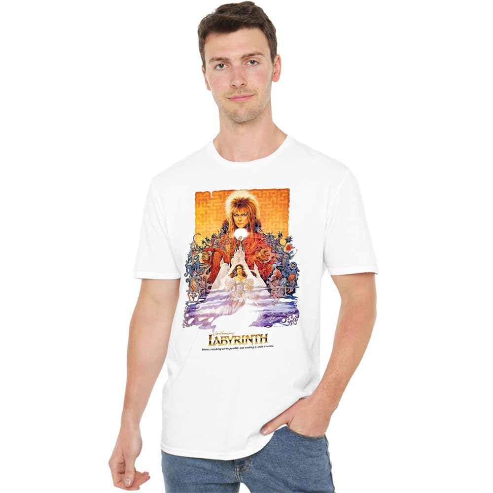 Labyrinth Movie Poster Unisex T Shirt, Light Blue, Large