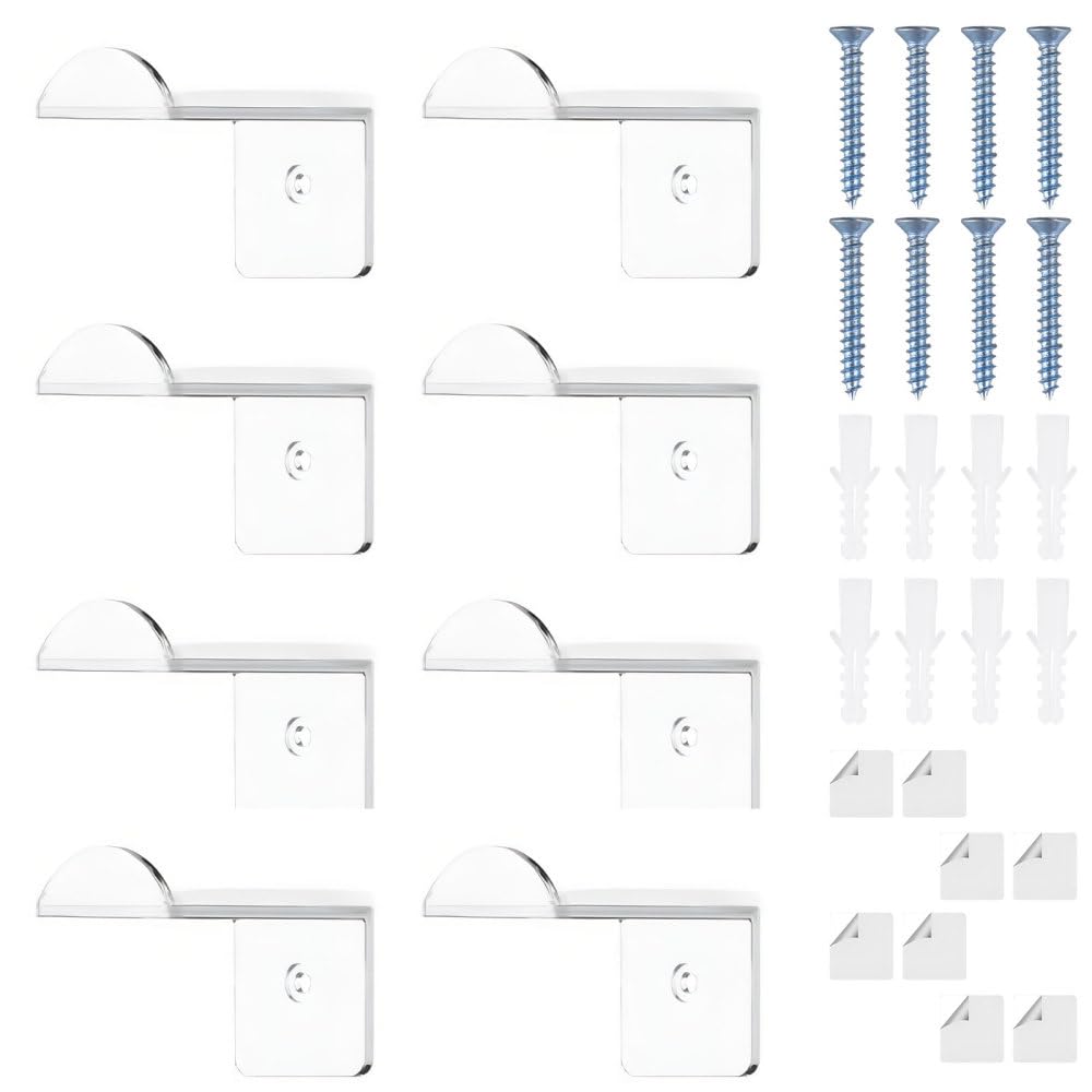 DONGKER Hat Hooks,8 Pcs Cowboy Cap Rack Strong Adhesive for Baseball Caps Door,Office,Bedroom