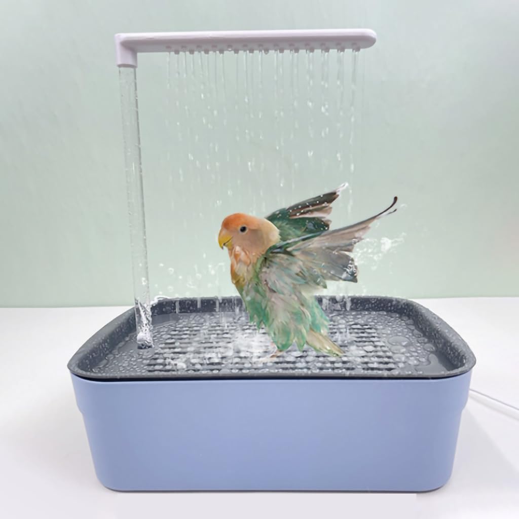 Fontaine automatique pour oiseaux avec douche multifonctionnelle à robinets