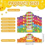 30 Pcs Birthday Party Crowns for Kids Happy Birthday Hats Colorful Crown Set Paper School Classroom Hats with Elastic Band for Classroom School Kids Teacher Party Supplies - Image 2