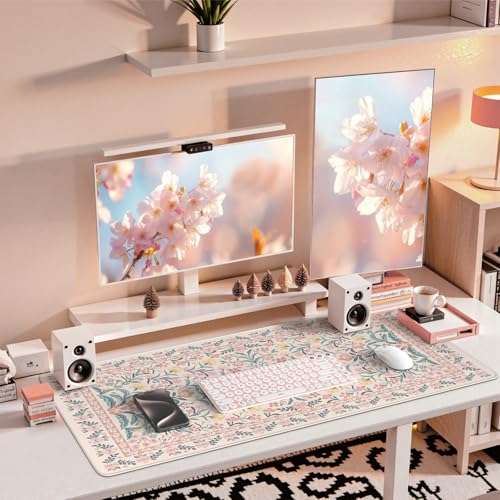 iCasso Pink Floral Desk Mat
