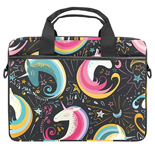 Sacoche à bandoulière pour ordinateur portable 13 à 14.5 pouces noire et multicolore