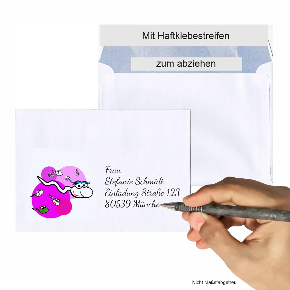 60 Einladungen - Geburtstagseinladungskarten für Erwachsene dreissig