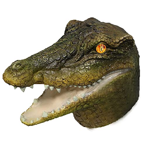 Latex Crocodile Alligator Mask Predatory Aquatic Reptile Masks Halloween Adult Costume Carnival Mask Animal Accessory by HENGYUTOYMASK - Used condition - Image 3