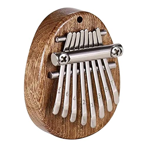Portable 8 Key Creative Finger Practice Musical Instrument for Children Adults Mini Thumb Piano Musical Keyboard Musical Instrument Accessory Pendant Gift (A)