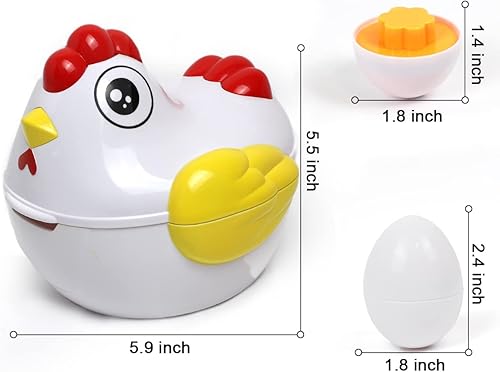 Miniatura 4 de Huevos de Pascua a juego, 12 piezas de juego educativo preescolar, habilidades de reconocimiento de color y forma, juguete de aprendizaje regalo