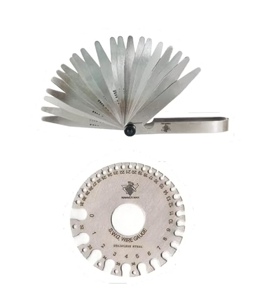 HAMMER MAN Feeler Gauge 0.05mm to 1.0mm 20 Blade & Stainless Steel