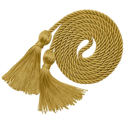 Graduation Honor Cords 2025 Antigue Gold Yarn Cords with Tassels for 2025 Graduation Students