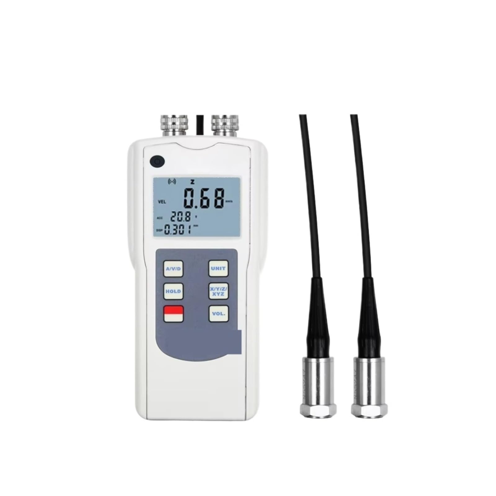 Miernik drgań, Cyfrowy tester wibracji AV-160D-2 10 Hz ~ 1K Mechaniczny wibrometr piezoelektryczny ruchu,dla domu, pracy
