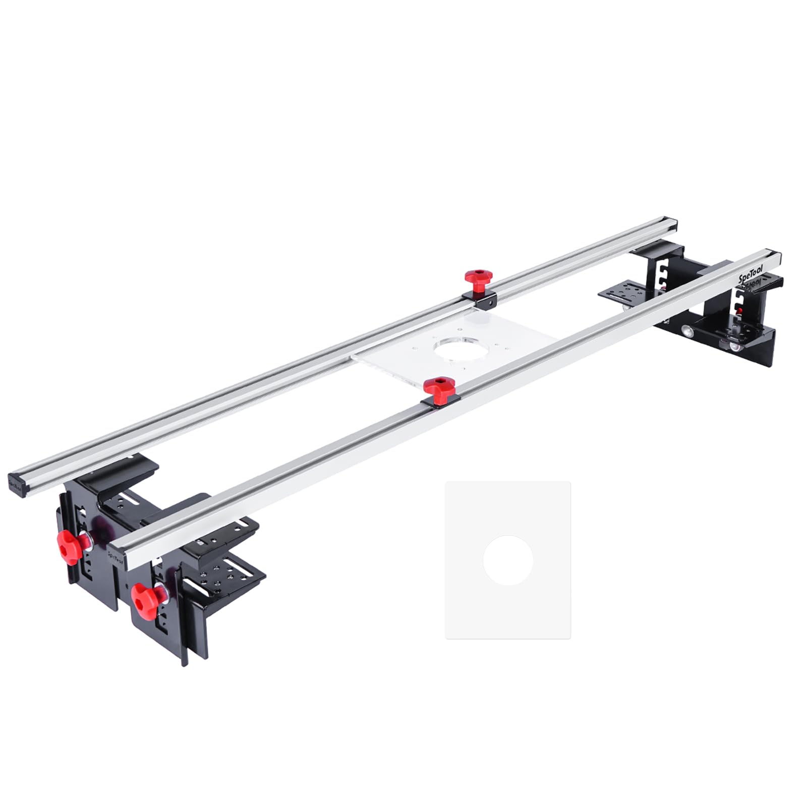 SpeTool Guia Fresadora Plantilla de Fresado Trineo Router Guía para Fresadora 3 Ejes Ajustables para el Aplanado de Grandes Superficies Irregulares