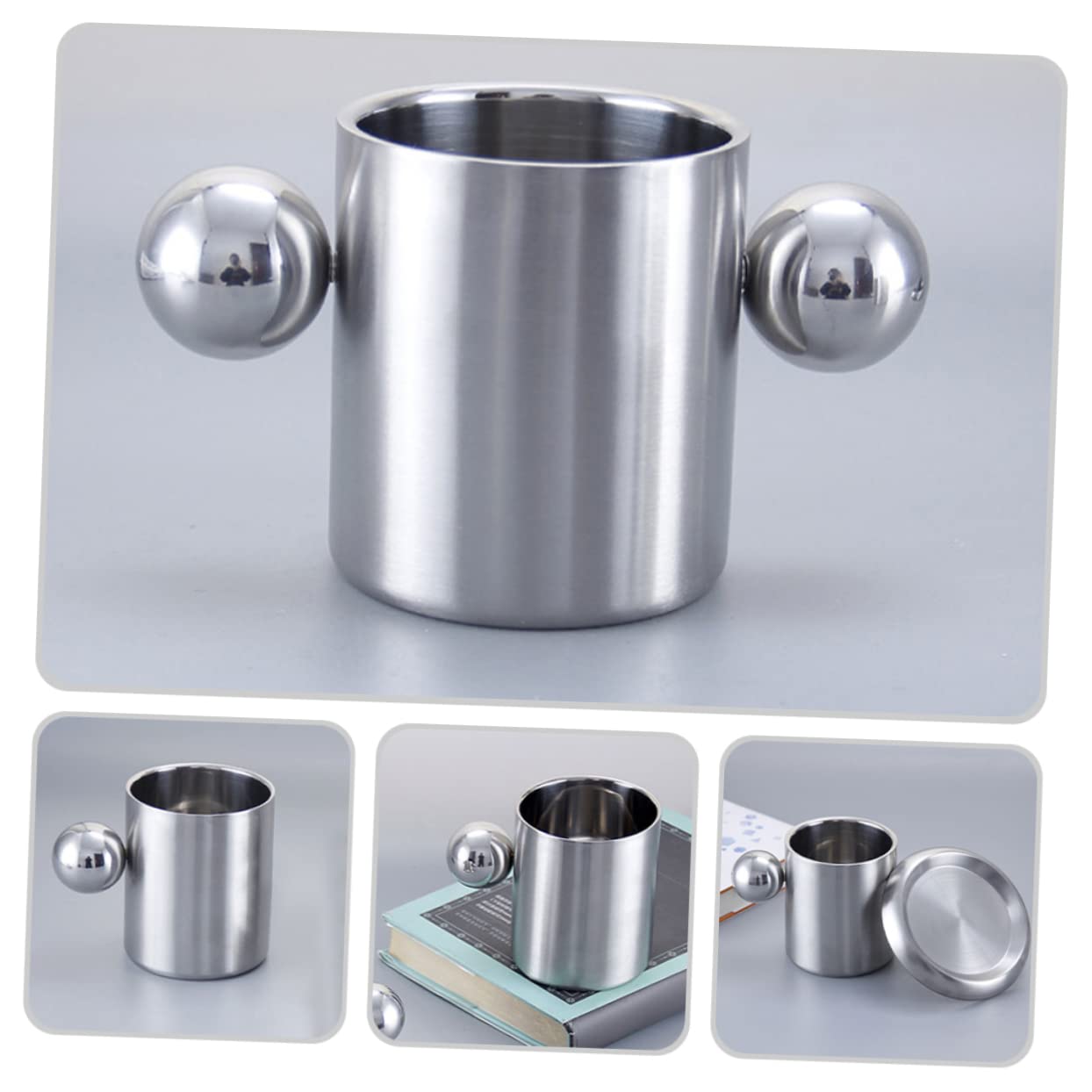 Hemobllo Lot De 2 Gobelets À Double Paroi En Acier Inoxydable Pour Camping Randonnée Eau Café Usage Domestique