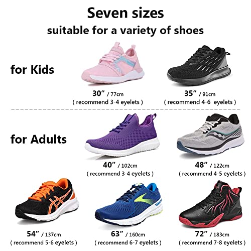 UpUGo 3 Pair Oval Shoe Laces, Half Round 1/4" Shoelaces for Athletic Running Sneakers Shoes Boot Strings2