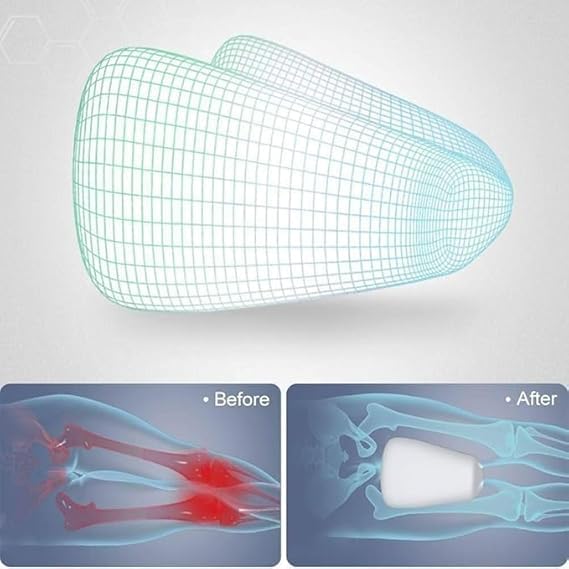 MASHUR FAB Memory Foam Sleeping Cotton Leg Pillow Cushion for Hip Knee Pillow for Side Sleepers Leg Pillows for Sleeping Leg Support Pillow for Lower Back Pain,Sciatica Relief 2