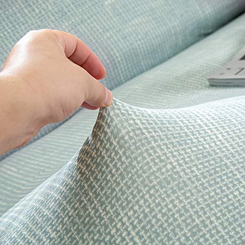 Mifxin Armless Sofa Futon Cover Slipcover Stretch Spandex Printed Folding Sofa Bed Non-Armrest Couch Furniture Protector Washable Sofa Cover Without Armrests (Linen Grey) #TOP5