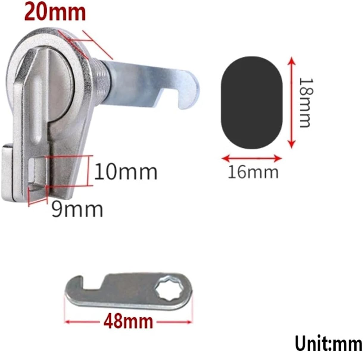 Cabinet Cam Lock Use Padlock for School Gym Locker Mailbox Storage Box Electronical Cabinet Wardrobe MS579 1Pcs(25mm)