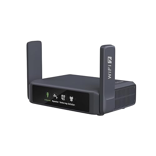 GL.iNet GL-BE3600 (Slate 7) Portable Travel Router, Pocket-Sized Dual-Band Wi-Fi 7 Travel 2.5 Gigabit Router, OpenVPN&Wireguard for Public, Hotel Wi-Fi Use, Suitable for Business/Cruise/RV/Plane/Hotel