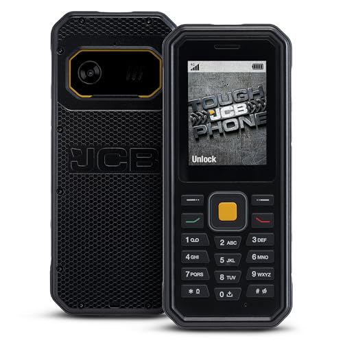 JCB Tradesman 4 Téléphone Portable Robuste 4G Double SIM | IP68/IP69K | MIL-STD-810H | 64MB RAM + 128MB ROM | Batterie 1800mAh | Écran 2,4