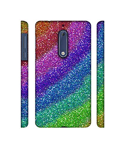 Image of Amazon Brand - Solimo Designer Multicolor Sparkle 3D Printed Hard Back Case Mobile Cover for Nokia 5