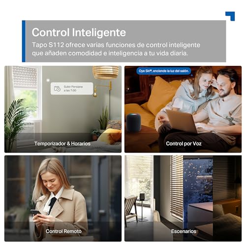 Miniatura 6 de Tapo S112 – Interruptor Inteligente WiFi & Bluetooth 2 Canales, Compatible con Matter, Alexa y Google, Modo Luz/Persiana, App Tapo, Control Remoto, Sin Hub, Protección Cruce Cero
