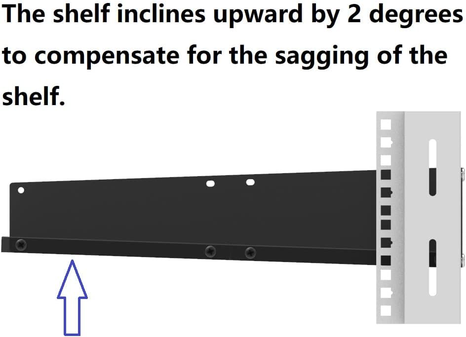 Jingchengmei 2U Disassembled Server Rack Shelf- Universal Vented Rack Mount Cantilever Tray for 19-inch Networking Cabinet or Server Rack-16 Inch Deep Black (2U16InD)