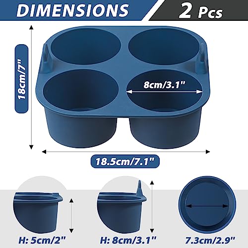 webake Silicone Deep Muffin Tray for Air Fryer 2 Pcs 8cm Large Muffin Cases Giant Cupcake Moulds Cupcake Baking Trays for Baking Cupcakes Cakes - Image 2