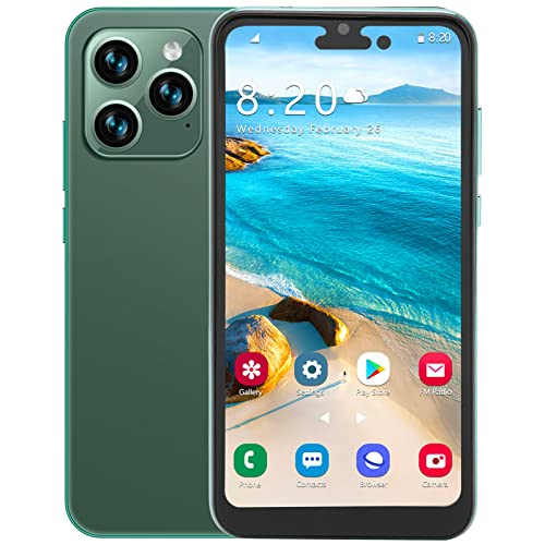 Smartphone Sbloccati, Telefono Cellulare Sbloccato Dual SIM da 6,1 Pollici, 2 GB di + 16 GB di ROM, Doppia Fotocamera da 8 MP + 16 MP, Telefono Android Face ID con Batteria da