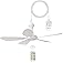 Dladeli Ceiling Fan for Patio, Gazebo & Home Indoor Use, 28Inch Portable Hanging Ceiling Fan, 5 Detachable Blades, Room Hangi