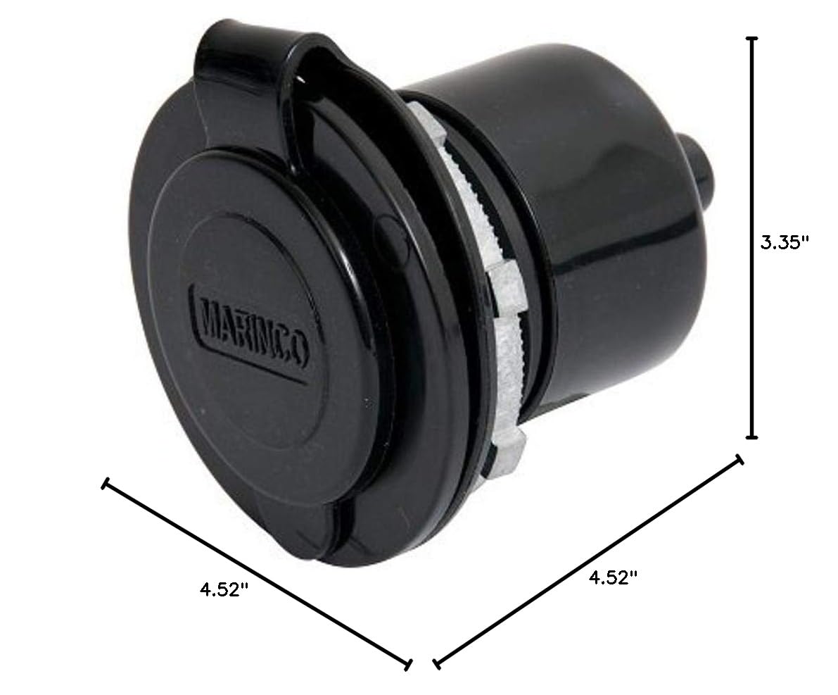 Marinco Power Products 5278DRI-TM.OEM Inlet, Dust Resist Rear Mount, Straight Blade Master/50, 15 Amp, 125V