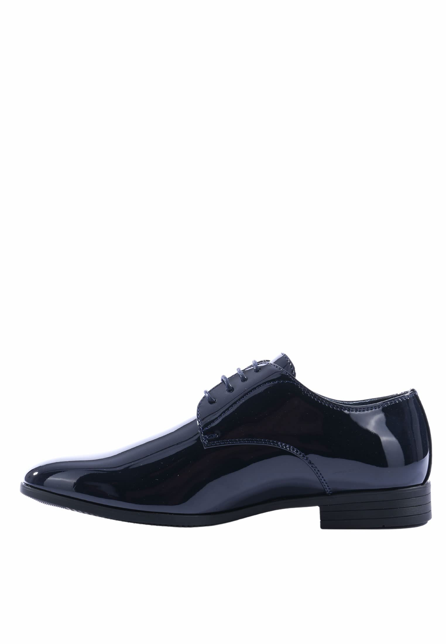 Scarpe Uomo Eleganti Blu Nere Lucide Scarpe Classiche Cerimonia Derby